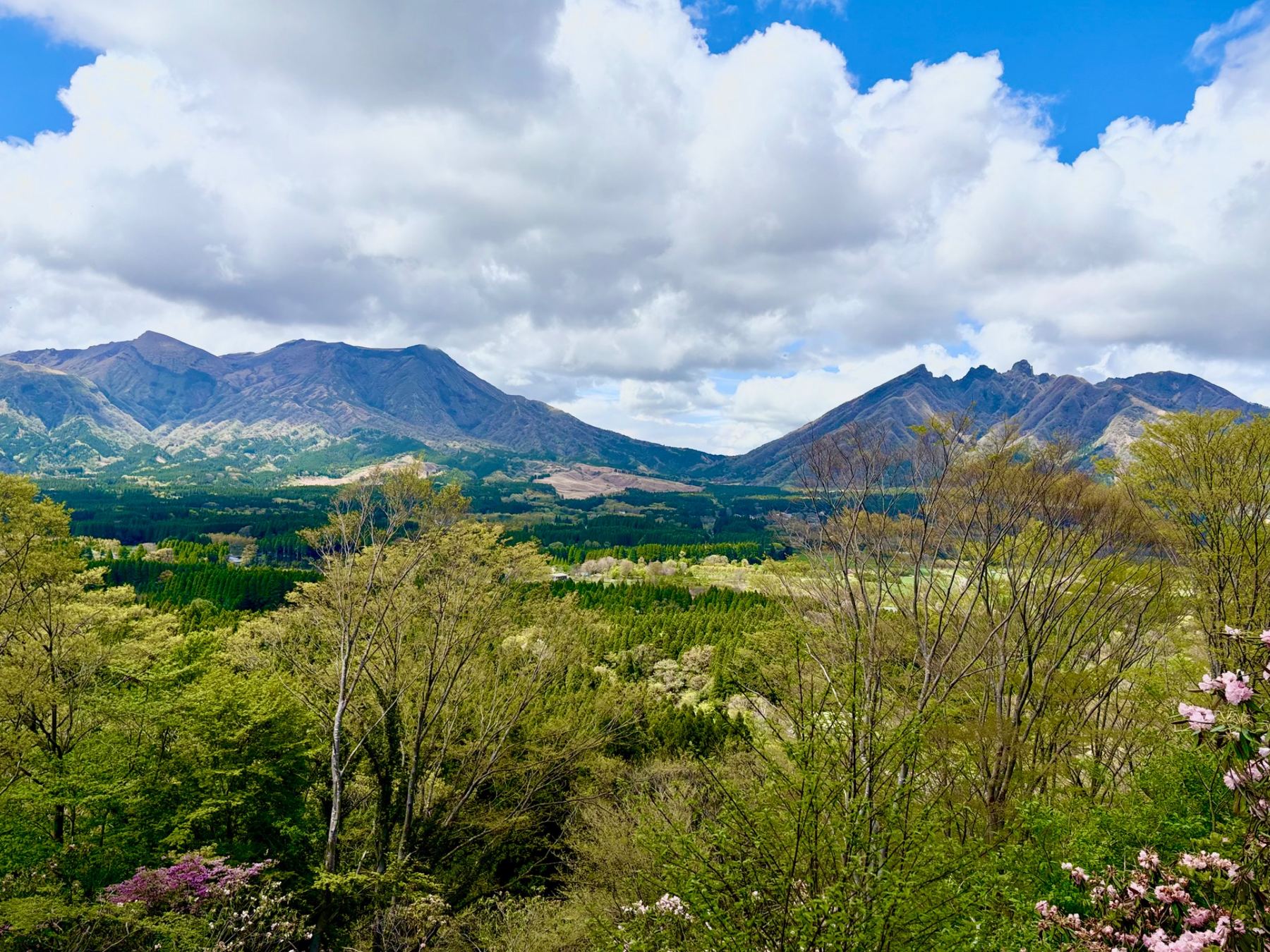Mountain ridgeline over the Pacific